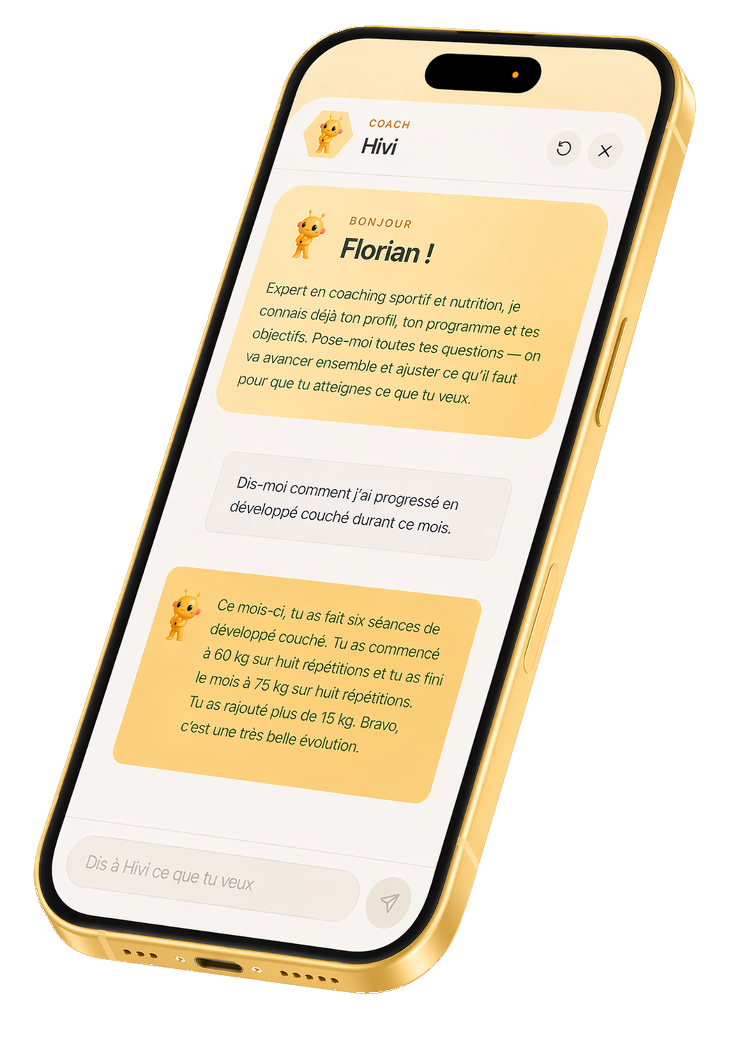 Hivi chatbot · analyse de progression